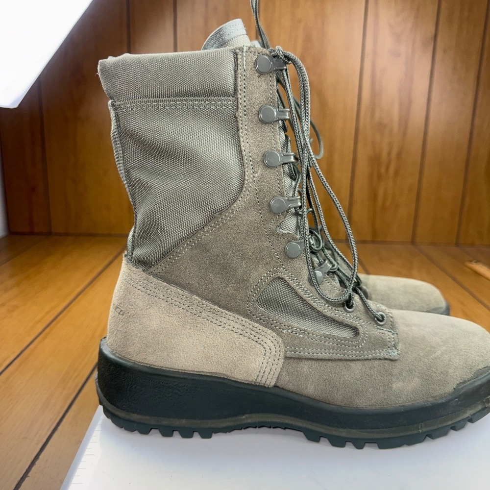 Wellco S160F Mens Air Force Sage Green Suede Vibram Combat Boots Size 10 R F
